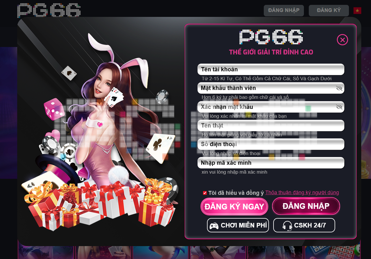 PG66 - Link Đăng Ký Nhà Cái PG66.COM Uy Tín | Tặng 66K 22 Hướng dẫn chi tiết cách đăng ký PG66 dành cho NEWBIE